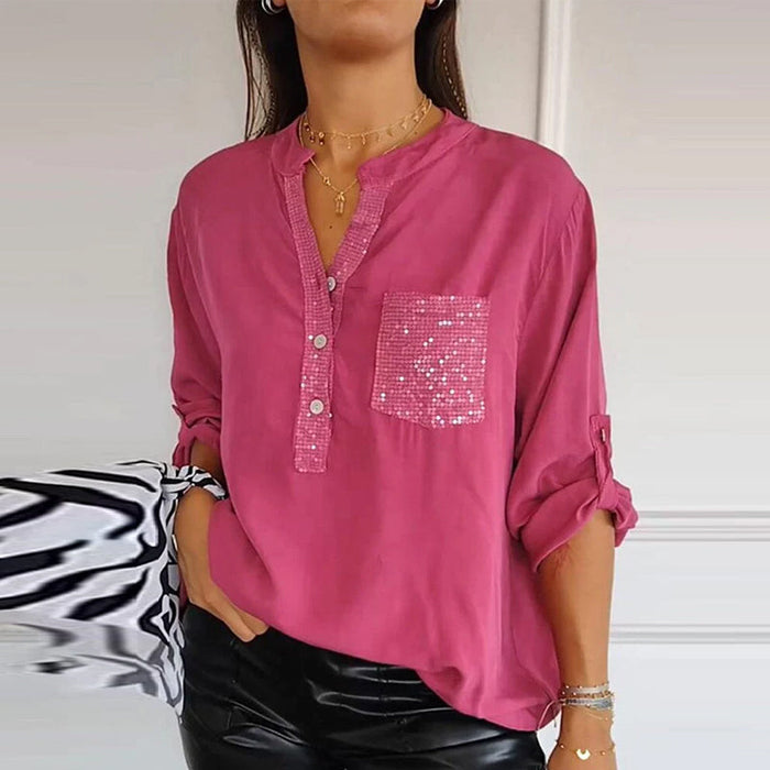 Marissa - Sparkling Pocket Blouse