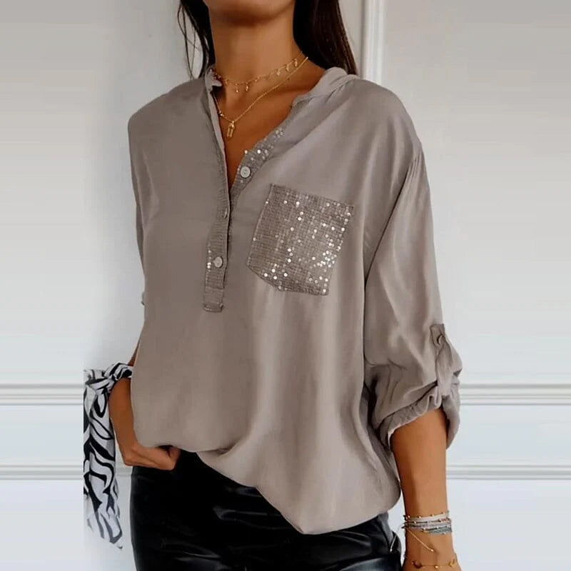 Marissa - Sparkling Pocket Blouse