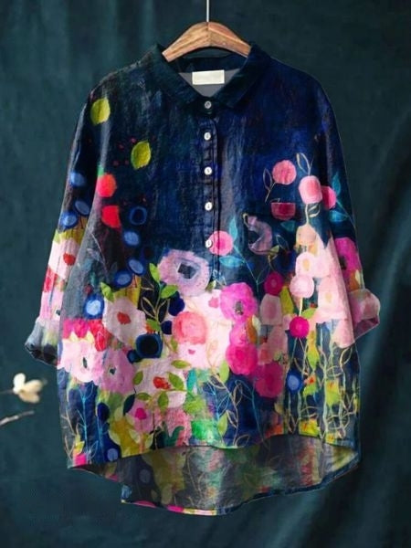 Lydia - Vibrant Floral Blouse