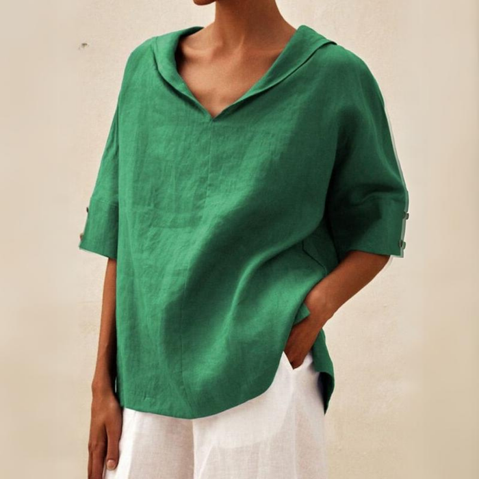 Sage - Oversized Collar Shirt