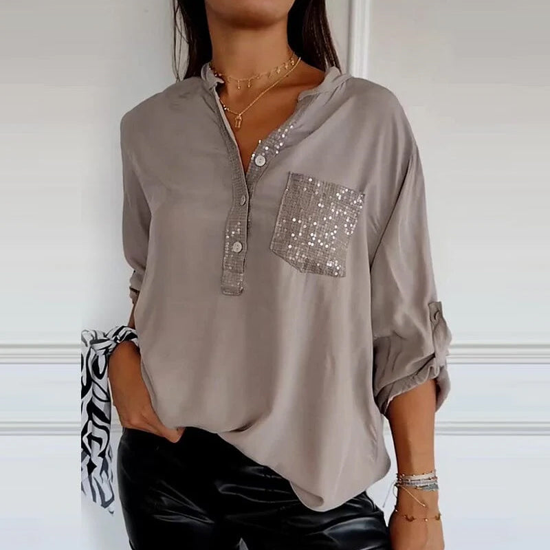 Marissa - Sparkling Pocket Blouse