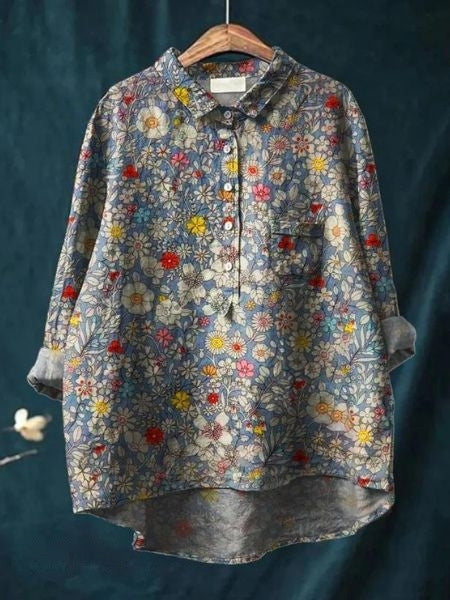 Lydia - Vibrant Floral Blouse